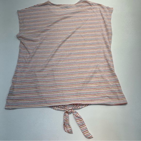 Lane Bryant Women’s Striped Sleeveless Tie Knot Front Top Size 18/20 - Picture 7 of 7